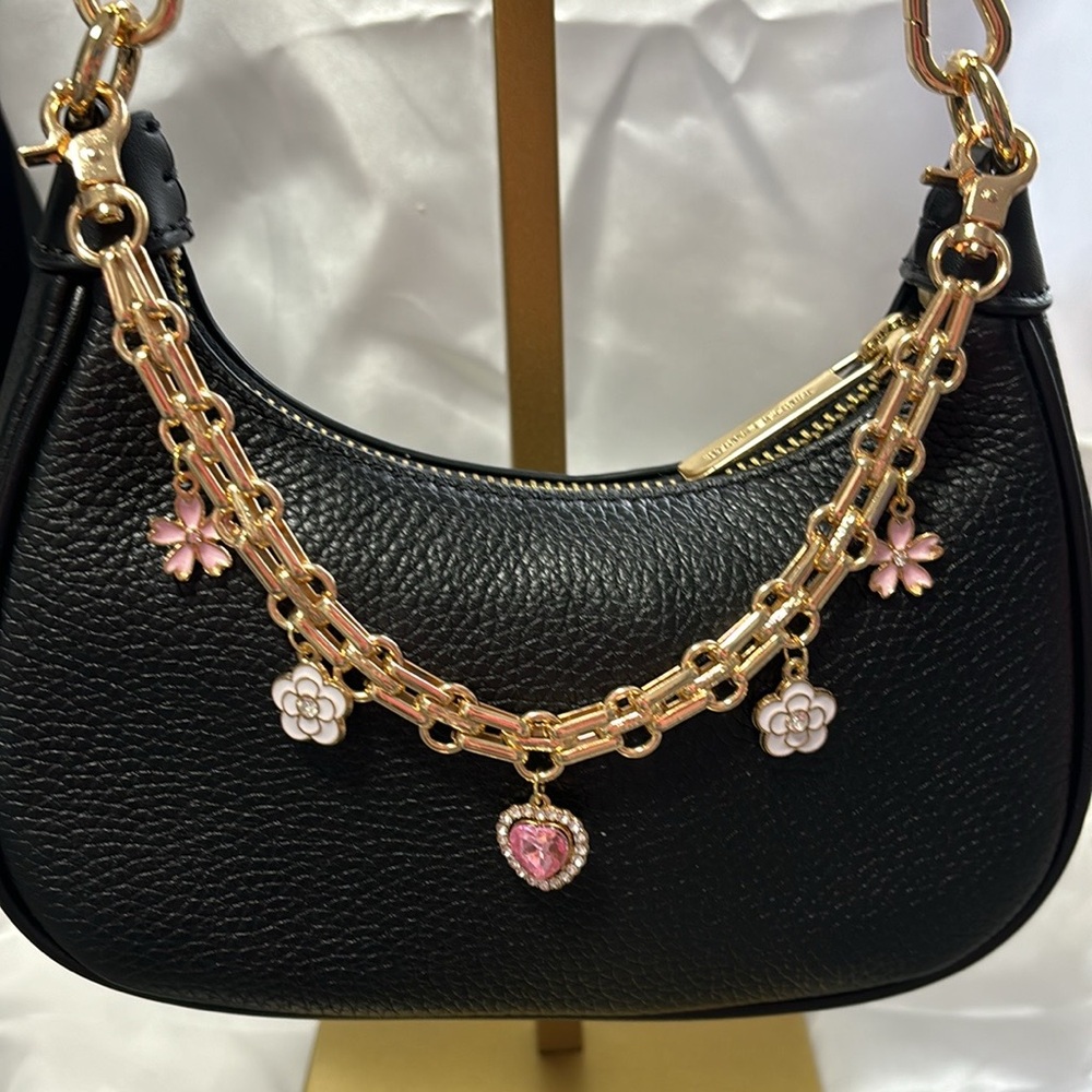 Bag Chain/Charm - Flowers & Sparkly Heart🌸💖🌸